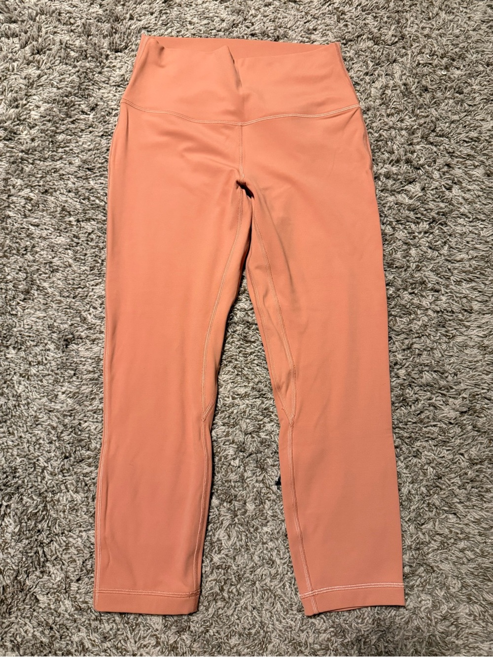 Lululemon Peach Leggings with Reflective Logo